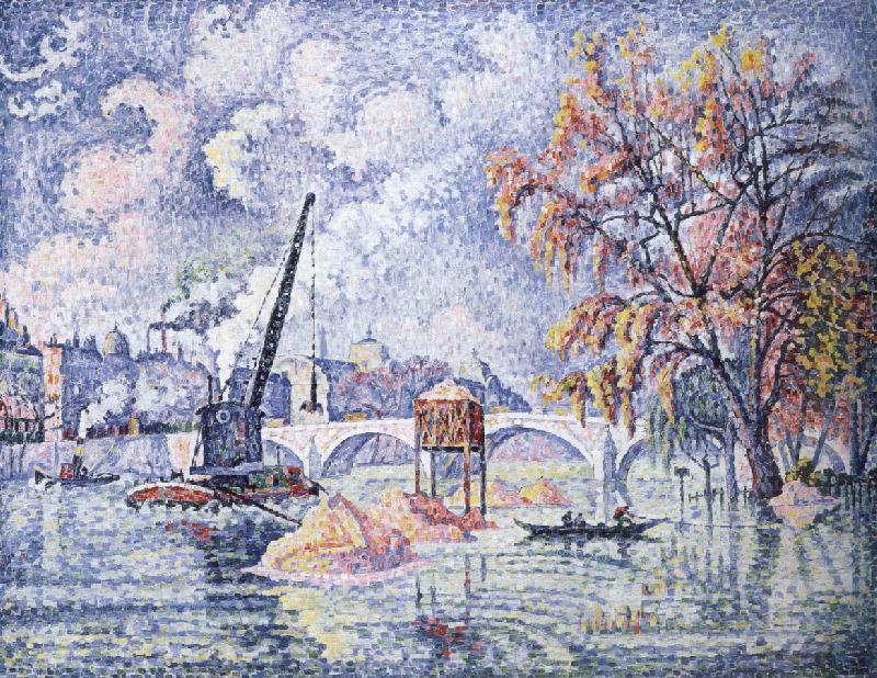 Paul Signac flood at the pont royal Norge oil painting art